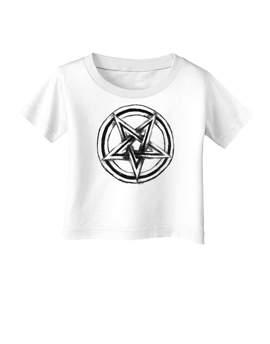 Inverted Pentagram Death Metal Star Infant T-Shirt-Infant T-Shirt-TooLoud-White-06-Months-Davson Sales