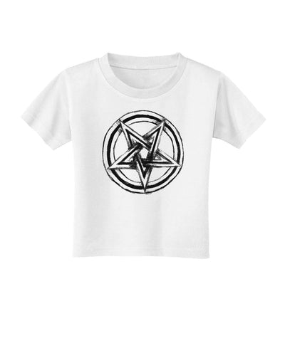 Inverted Pentagram Death Metal Star Toddler T-Shirt-Toddler T-Shirt-TooLoud-White-2T-Davson Sales