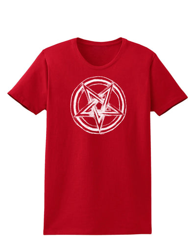 Inverted Pentagram Death Metal Star Womens Dark T-Shirt-TooLoud-Red-X-Small-Davson Sales