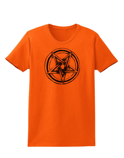 Inverted Pentagram Death Metal Star Womens T-Shirt-Womens T-Shirt-TooLoud-Orange-X-Small-Davson Sales