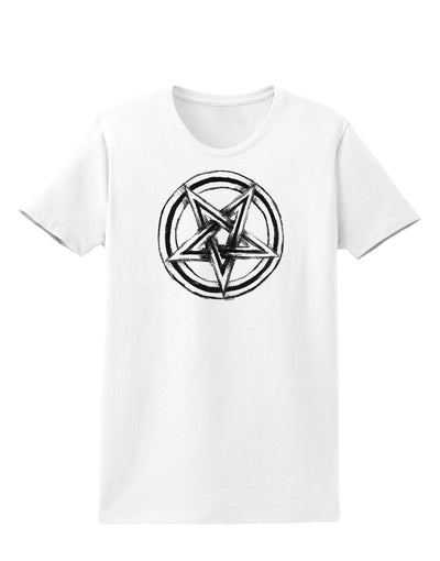 Inverted Pentagram Death Metal Star Womens T-Shirt-Womens T-Shirt-TooLoud-White-X-Small-Davson Sales