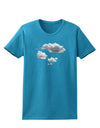 Inverted Puffy Clouds Womens Dark T-Shirt-TooLoud-Turquoise-X-Small-Davson Sales