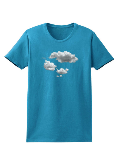 Inverted Puffy Clouds Womens Dark T-Shirt-TooLoud-Turquoise-X-Small-Davson Sales