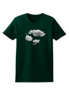 Inverted Puffy Clouds Womens Dark T-Shirt-TooLoud-Forest-Green-Small-Davson Sales