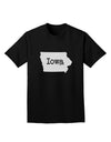 Iowa - United States Shape Adult Dark T-Shirt by TooLoud-Mens T-Shirt-TooLoud-Black-Small-Davson Sales