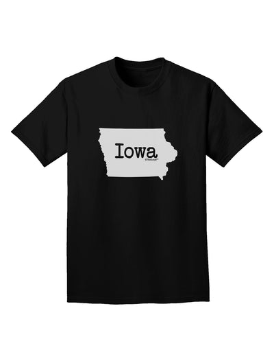 Iowa - United States Shape Adult Dark T-Shirt by TooLoud-Mens T-Shirt-TooLoud-Black-Small-Davson Sales