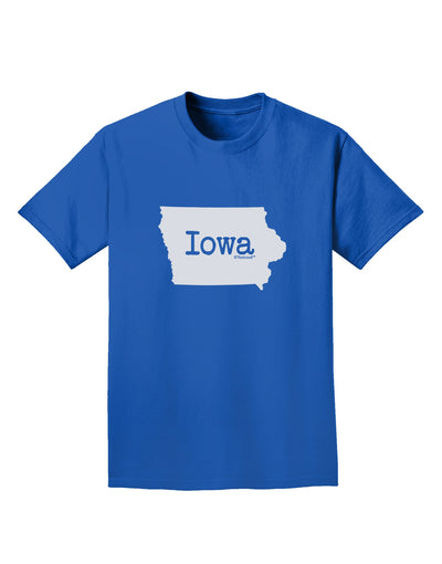 Iowa - United States Shape Adult Dark T-Shirt by TooLoud-Mens T-Shirt-TooLoud-Royal-Blue-Small-Davson Sales