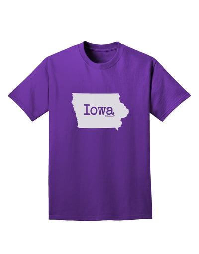 Iowa - United States Shape Adult Dark T-Shirt by TooLoud-Mens T-Shirt-TooLoud-Purple-Small-Davson Sales