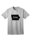 Iowa - United States Shape Adult T-Shirt: A Stylish Addition to Your Wardrobe by TooLoud-Mens T-shirts-TooLoud-AshGray-Small-Davson Sales