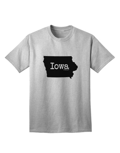 Iowa - United States Shape Adult T-Shirt: A Stylish Addition to Your Wardrobe by TooLoud-Mens T-shirts-TooLoud-AshGray-Small-Davson Sales