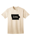 Iowa - United States Shape Adult T-Shirt: A Stylish Addition to Your Wardrobe by TooLoud-Mens T-shirts-TooLoud-Natural-Small-Davson Sales