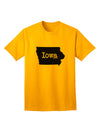 Iowa - United States Shape Adult T-Shirt: A Stylish Addition to Your Wardrobe by TooLoud-Mens T-shirts-TooLoud-Gold-Small-Davson Sales