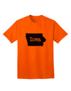 Iowa - United States Shape Adult T-Shirt: A Stylish Addition to Your Wardrobe by TooLoud-Mens T-shirts-TooLoud-Orange-Small-Davson Sales