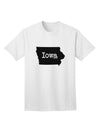 Iowa - United States Shape Adult T-Shirt: A Stylish Addition to Your Wardrobe by TooLoud-Mens T-shirts-TooLoud-White-Small-Davson Sales