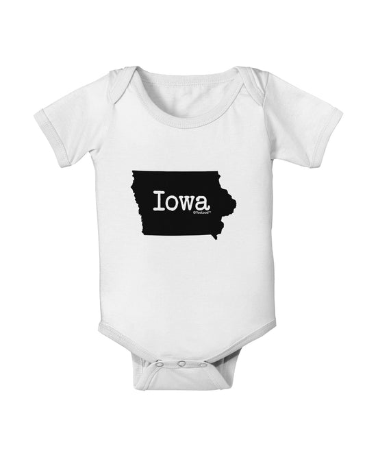 Iowa - United States Shape Baby Romper Bodysuit by TooLoud-Baby Romper-TooLoud-White-06-Months-Davson Sales