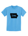 Iowa - United States Shape Childrens T-Shirt by TooLoud-Childrens T-Shirt-TooLoud-Aquatic-Blue-X-Small-Davson Sales