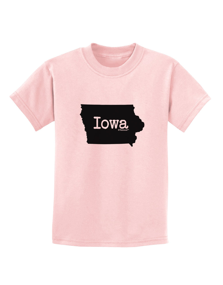 Iowa - United States Shape Childrens T-Shirt by TooLoud-Childrens T-Shirt-TooLoud-White-X-Small-Davson Sales