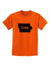 Iowa - United States Shape Childrens T-Shirt by TooLoud-Childrens T-Shirt-TooLoud-Orange-X-Small-Davson Sales