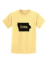 Iowa - United States Shape Childrens T-Shirt by TooLoud-Childrens T-Shirt-TooLoud-Daffodil-Yellow-X-Small-Davson Sales