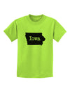 Iowa - United States Shape Childrens T-Shirt by TooLoud-Childrens T-Shirt-TooLoud-Lime-Green-X-Small-Davson Sales