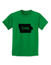 Iowa - United States Shape Childrens T-Shirt by TooLoud-Childrens T-Shirt-TooLoud-Kelly-Green-X-Small-Davson Sales