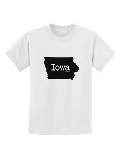 Iowa - United States Shape Childrens T-Shirt by TooLoud-Childrens T-Shirt-TooLoud-White-X-Small-Davson Sales