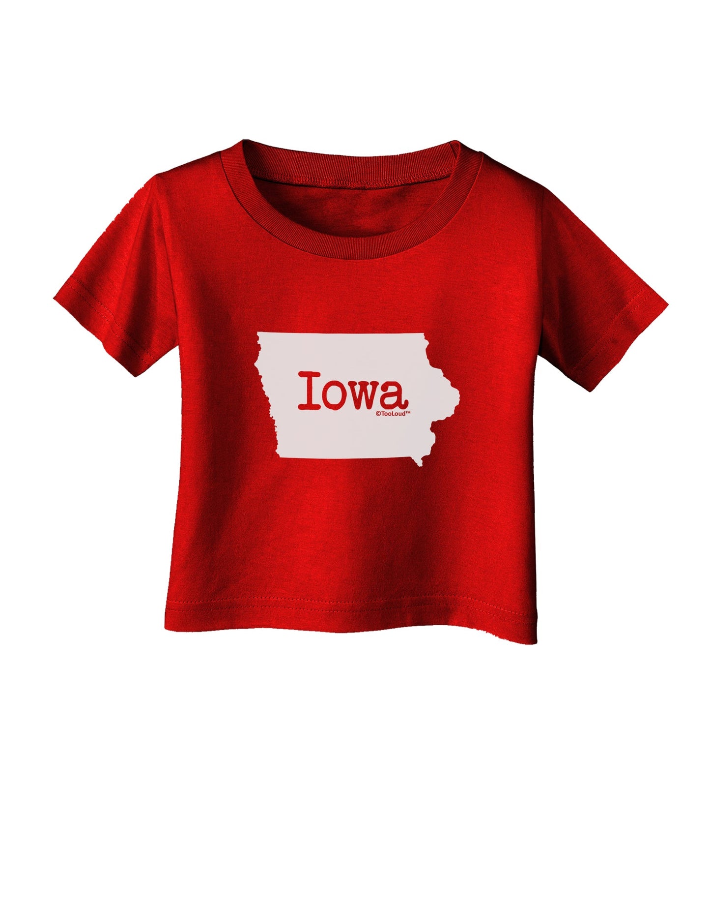 Iowa - United States Shape Infant T-Shirt Dark by TooLoud-Infant T-Shirt-TooLoud-Red-06-Months-Davson Sales