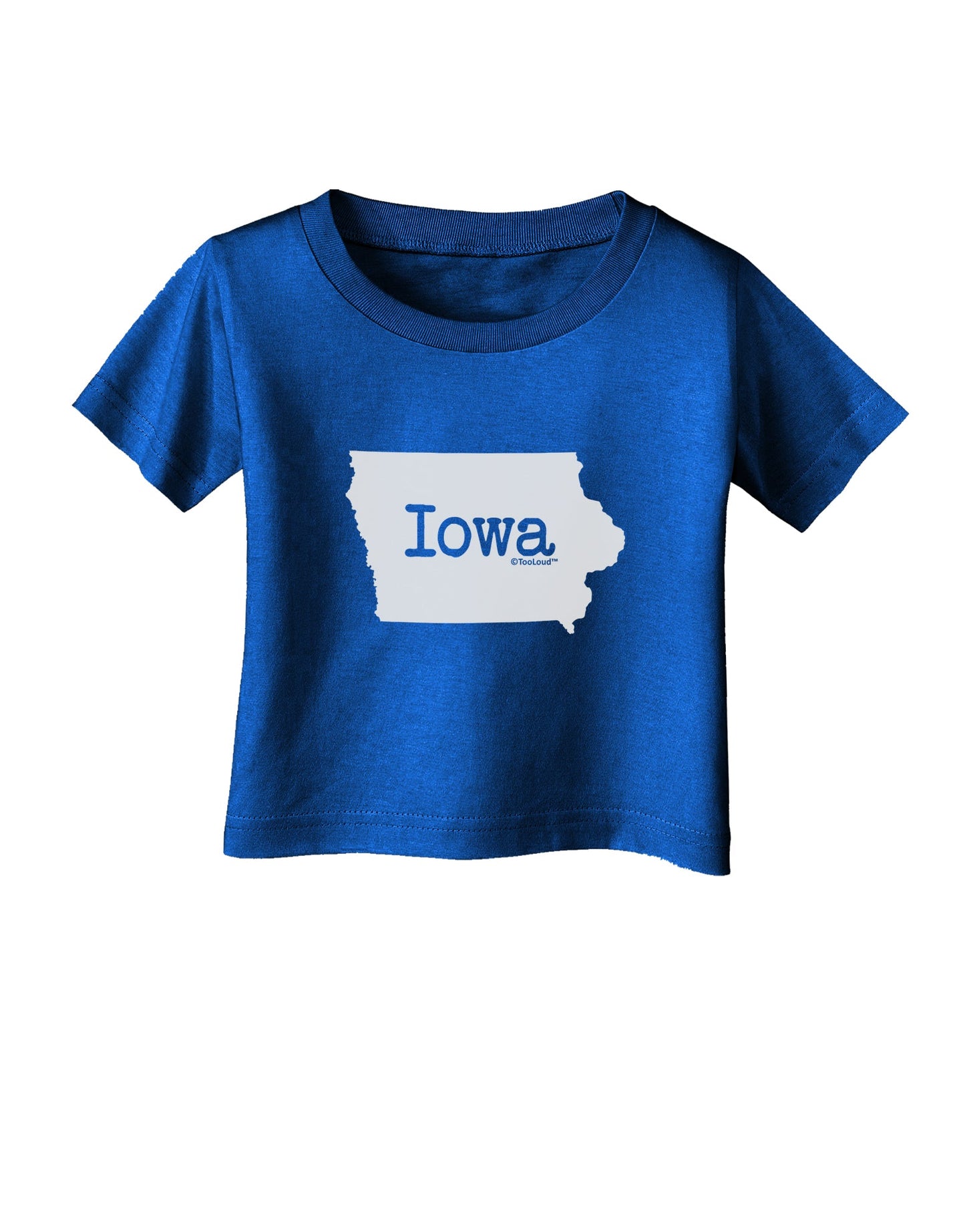 Iowa - United States Shape Infant T-Shirt Dark by TooLoud-Infant T-Shirt-TooLoud-Royal-Blue-06-Months-Davson Sales