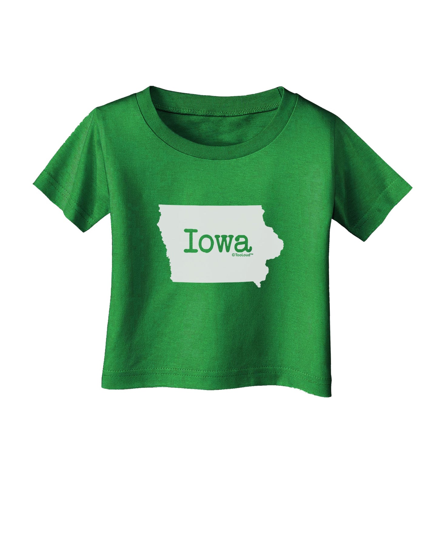 Iowa - United States Shape Infant T-Shirt Dark by TooLoud-Infant T-Shirt-TooLoud-Clover-Green-06-Months-Davson Sales