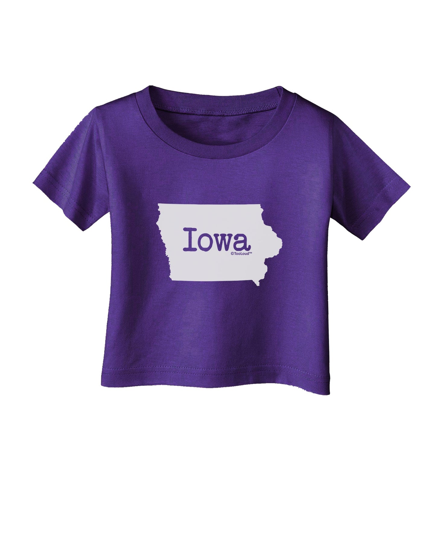 Iowa - United States Shape Infant T-Shirt Dark by TooLoud-Infant T-Shirt-TooLoud-Purple-06-Months-Davson Sales