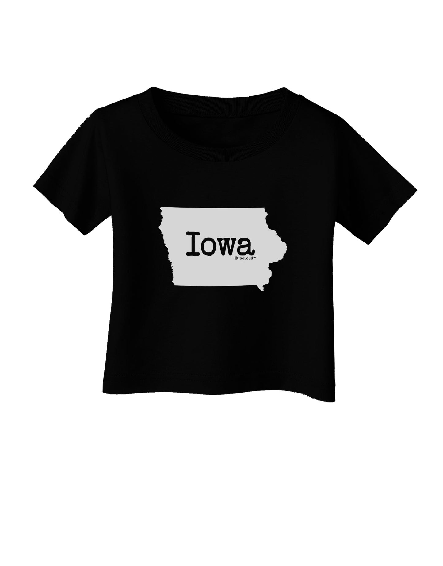 Iowa - United States Shape Infant T-Shirt Dark by TooLoud-Infant T-Shirt-TooLoud-Black-06-Months-Davson Sales