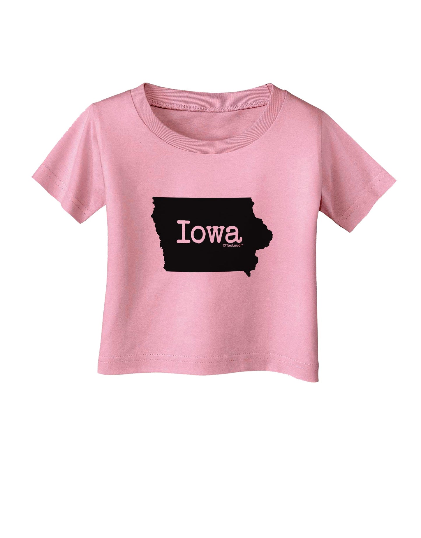 Iowa - United States Shape Infant T-Shirt by TooLoud-Infant T-Shirt-TooLoud-Candy-Pink-06-Months-Davson Sales