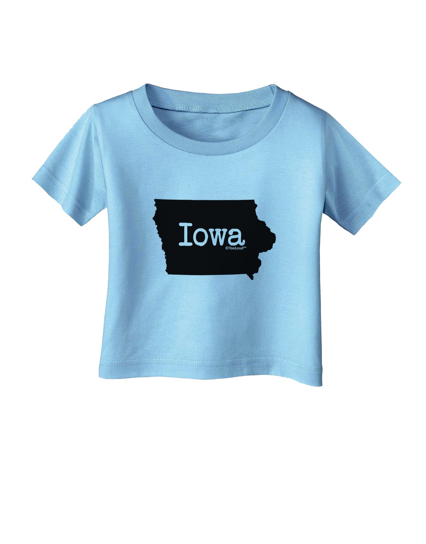 Iowa - United States Shape Infant T-Shirt by TooLoud-Infant T-Shirt-TooLoud-Aquatic-Blue-06-Months-Davson Sales