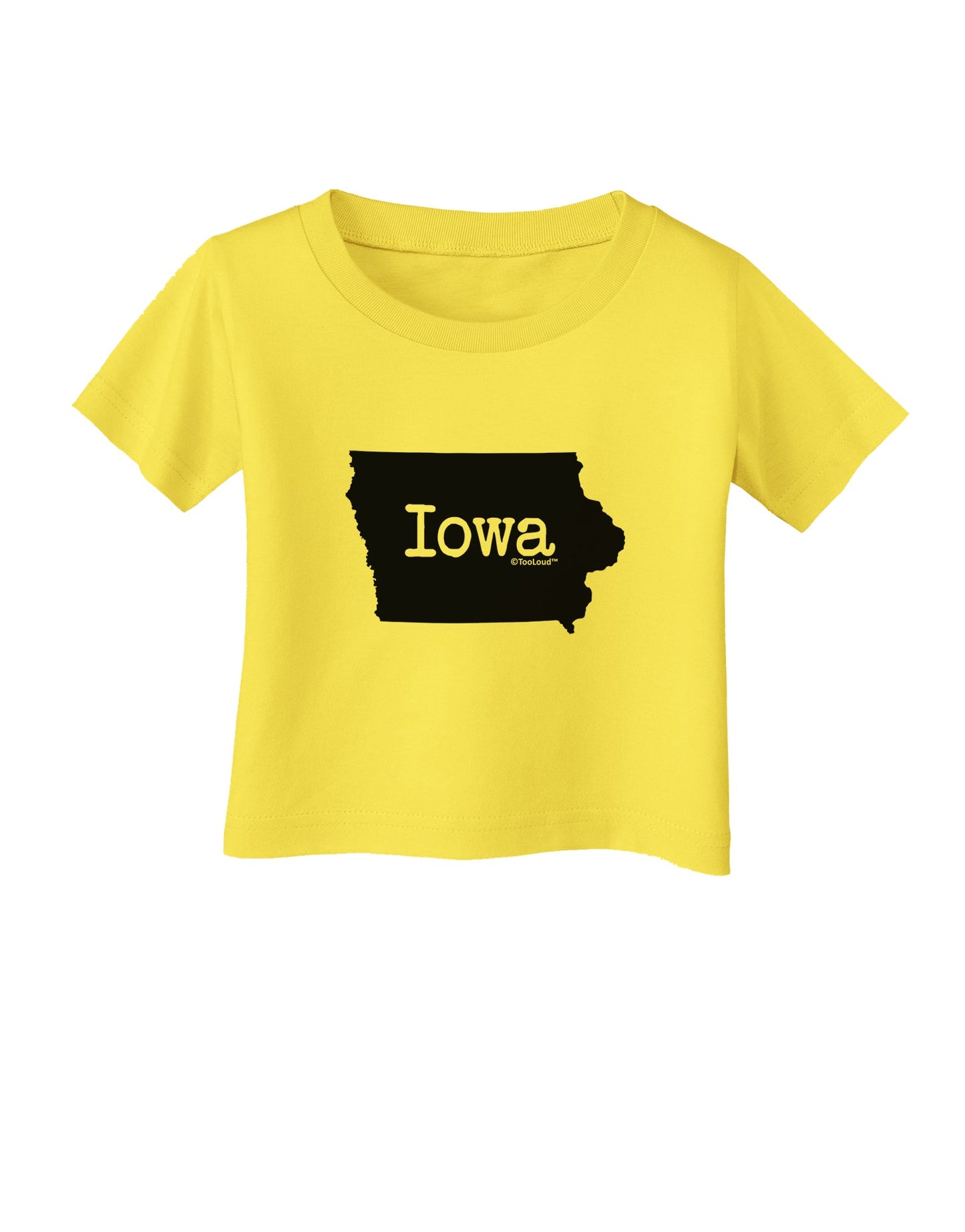 Iowa - United States Shape Infant T-Shirt by TooLoud-Infant T-Shirt-TooLoud-Yellow-06-Months-Davson Sales