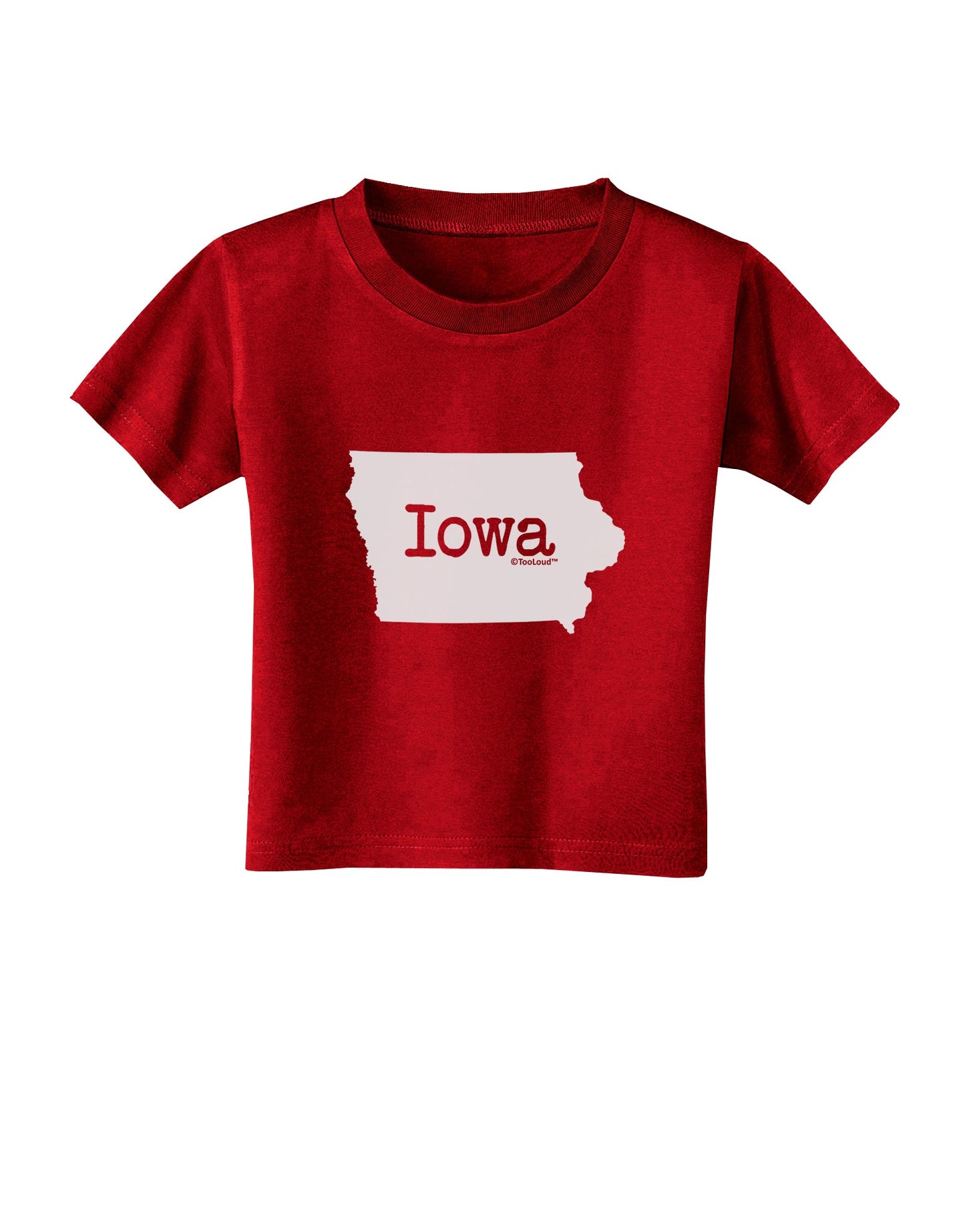 Iowa - United States Shape Toddler T-Shirt Dark by TooLoud-Toddler T-Shirt-TooLoud-Red-2T-Davson Sales