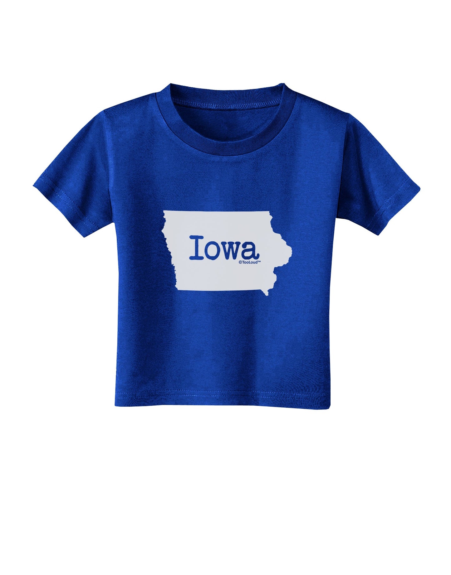 Iowa - United States Shape Toddler T-Shirt Dark by TooLoud-Toddler T-Shirt-TooLoud-Royal-Blue-2T-Davson Sales