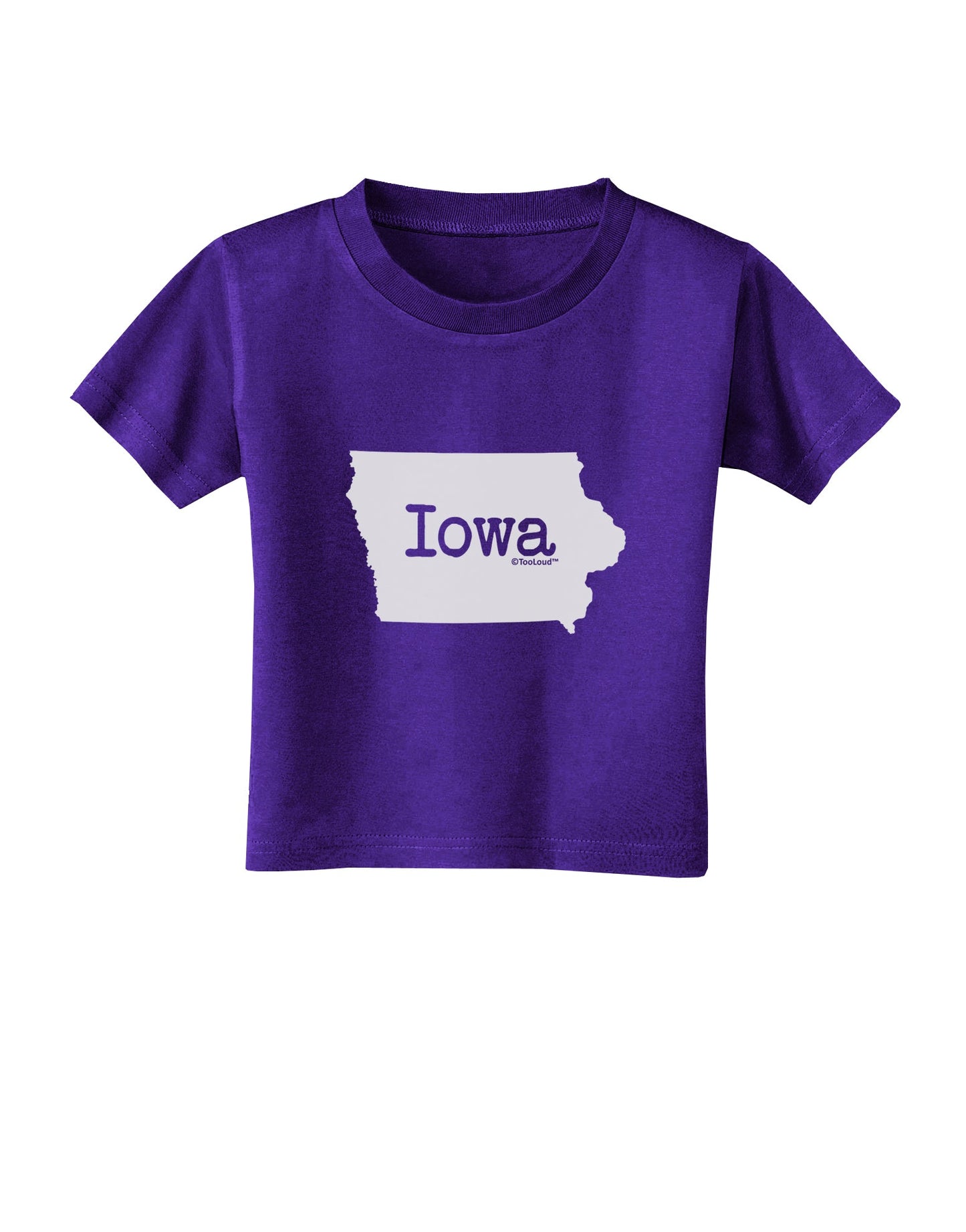 Iowa - United States Shape Toddler T-Shirt Dark by TooLoud-Toddler T-Shirt-TooLoud-Purple-2T-Davson Sales
