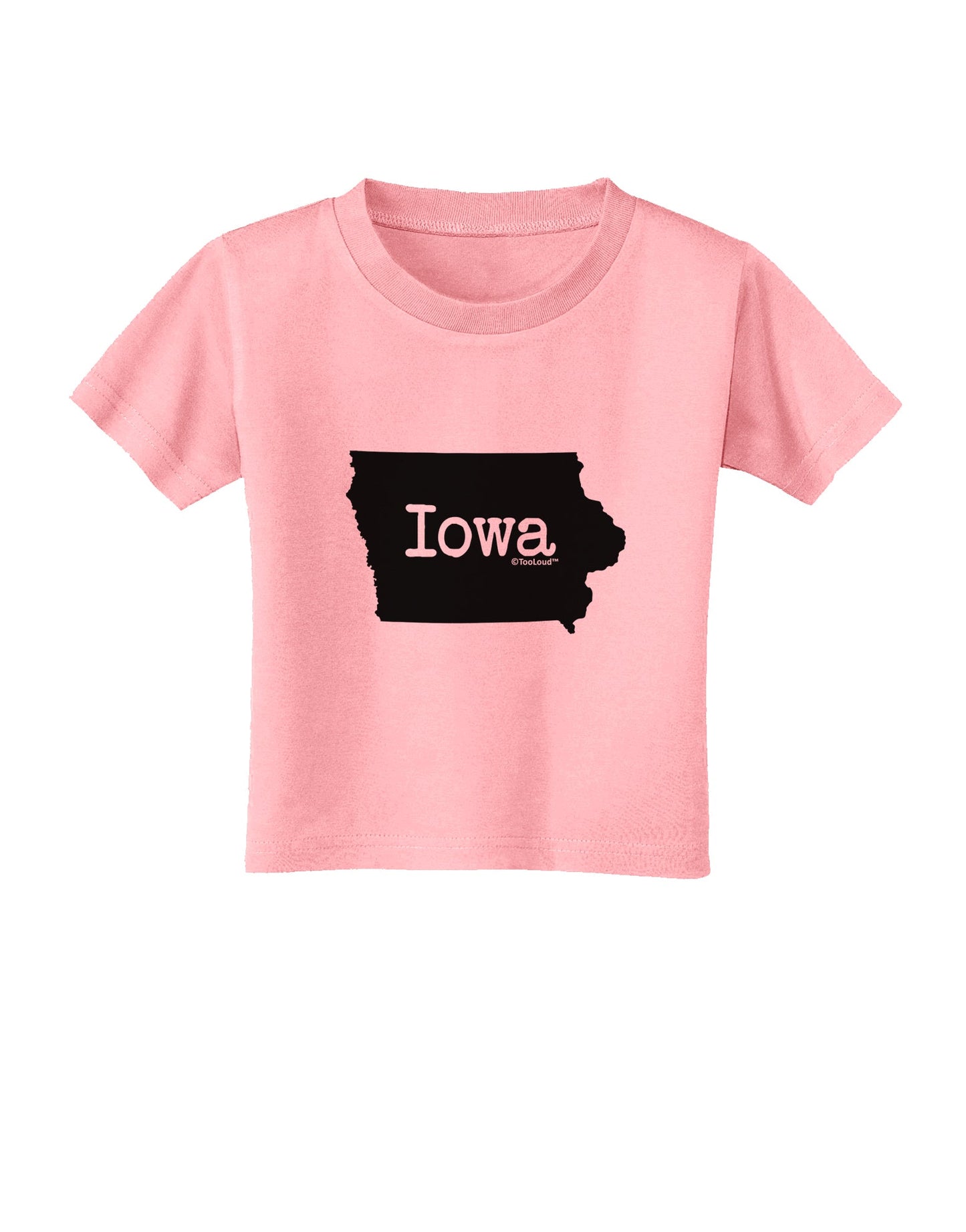 Iowa - United States Shape Toddler T-Shirt by TooLoud-Toddler T-Shirt-TooLoud-Candy-Pink-2T-Davson Sales