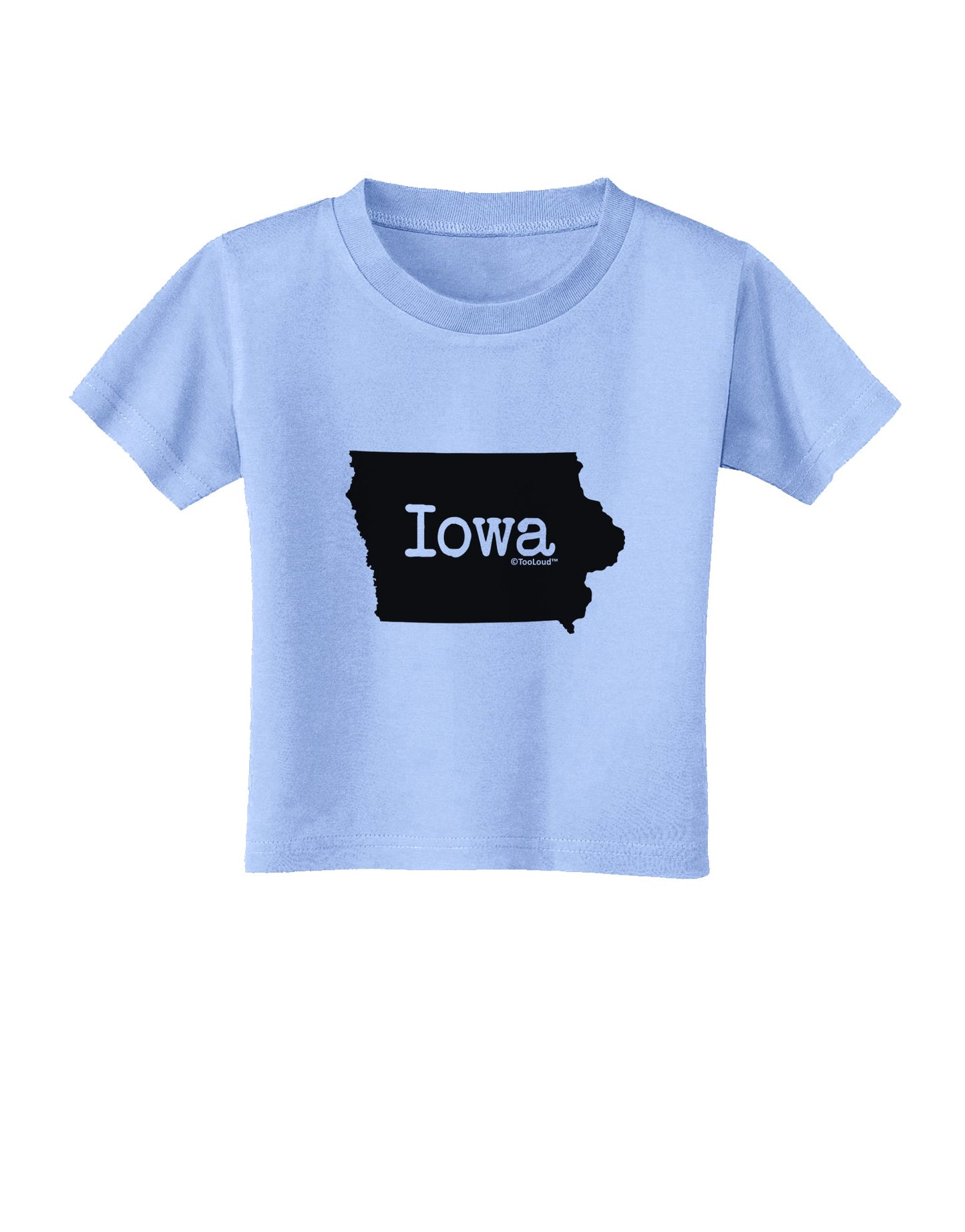 Iowa - United States Shape Toddler T-Shirt by TooLoud-Toddler T-Shirt-TooLoud-Aquatic-Blue-2T-Davson Sales
