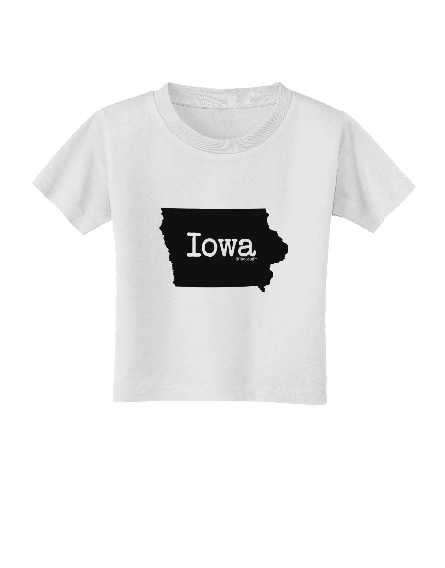 Iowa - United States Shape Toddler T-Shirt by TooLoud-Toddler T-Shirt-TooLoud-White-2T-Davson Sales