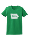 Iowa - United States Shape Womens Dark T-Shirt by TooLoud-Womens T-Shirt-TooLoud-Kelly-Green-X-Small-Davson Sales