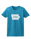 Iowa - United States Shape Womens Dark T-Shirt by TooLoud-Womens T-Shirt-TooLoud-Turquoise-X-Small-Davson Sales