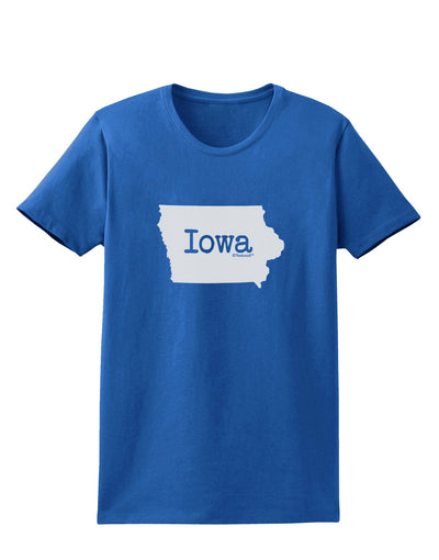 Iowa - United States Shape Womens Dark T-Shirt by TooLoud-Womens T-Shirt-TooLoud-Royal-Blue-X-Small-Davson Sales