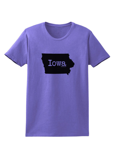 Iowa - United States Shape Womens T-Shirt by TooLoud-Womens T-Shirt-TooLoud-Violet-X-Small-Davson Sales