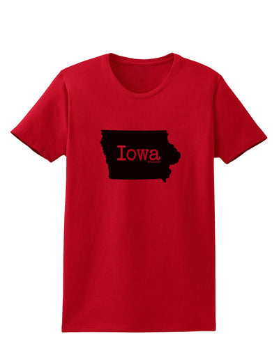 Iowa - United States Shape Womens T-Shirt by TooLoud-Womens T-Shirt-TooLoud-Red-X-Small-Davson Sales