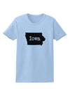 Iowa - United States Shape Womens T-Shirt by TooLoud-Womens T-Shirt-TooLoud-Light-Blue-X-Small-Davson Sales