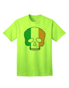 Ireland Skull Flag Adult T-Shirt - A Unique and Stylish Addition to Your Wardrobe-Mens T-shirts-TooLoud-Neon-Green-Small-Davson Sales