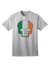 Ireland Skull Flag Adult T-Shirt - A Unique and Stylish Addition to Your Wardrobe-Mens T-shirts-TooLoud-AshGray-Small-Davson Sales