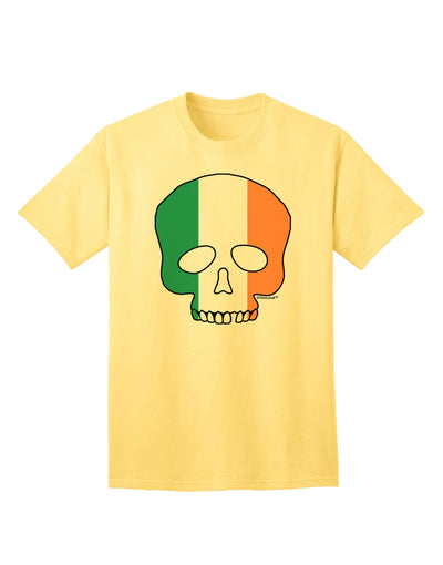 Ireland Skull Flag Adult T-Shirt - A Unique and Stylish Addition to Your Wardrobe-Mens T-shirts-TooLoud-Yellow-Small-Davson Sales