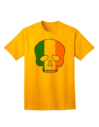 Ireland Skull Flag Adult T-Shirt - A Unique and Stylish Addition to Your Wardrobe-Mens T-shirts-TooLoud-Gold-Small-Davson Sales